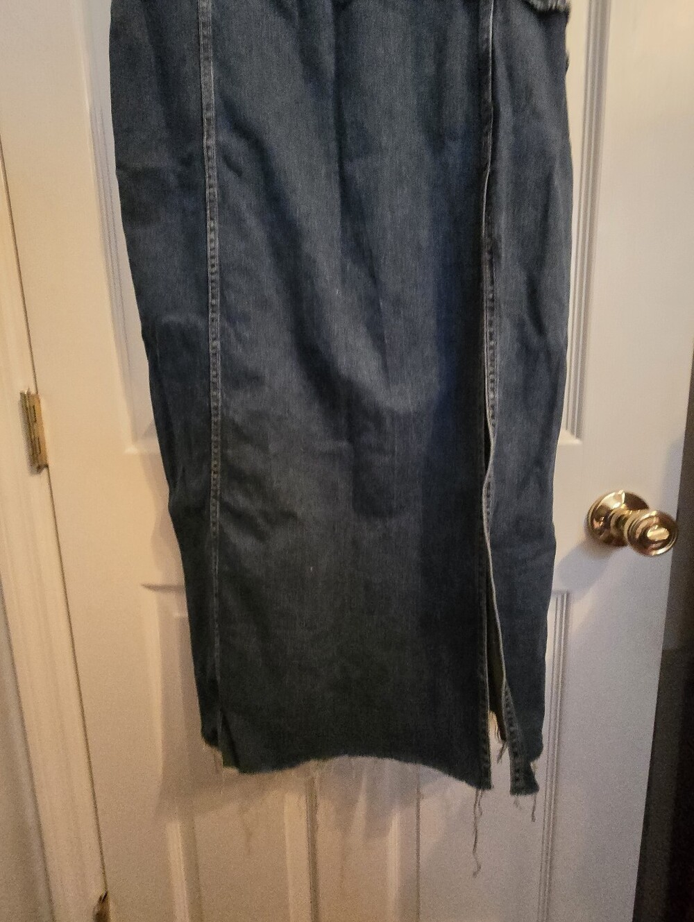 ZARA NWT WOMAN TRF STRAPLESS DENIM MIDI DRESS Sz XL - Picture 7 of 7